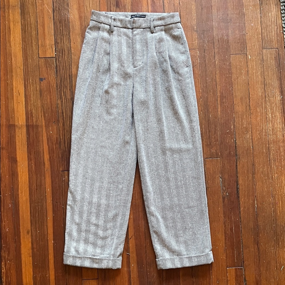Urban Outfitters Black and White Herringbone Trousers